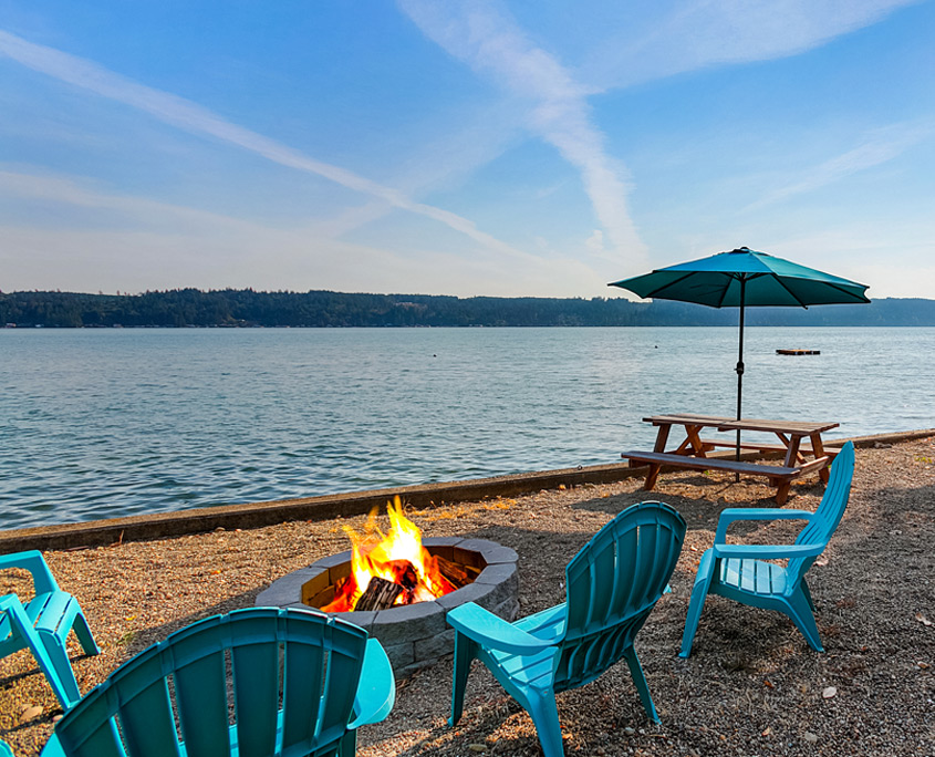 Private fenced beach on Hood Canal at The Horizon